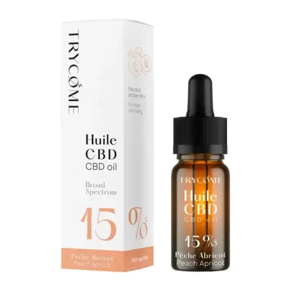 Huile de CBD BIO Broad Spectrum 15% Pêche-Abricot