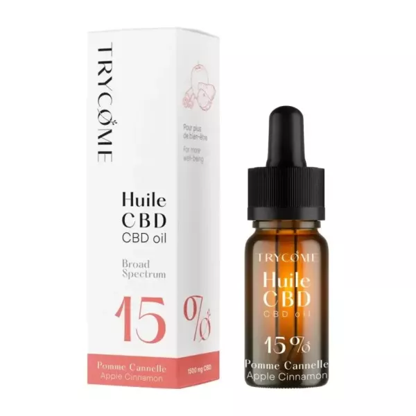 Huile de CBD BIO Broad Spectrum 15% Pomme-Canel
